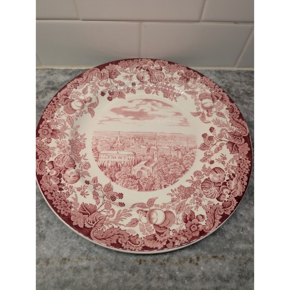 Vintage Wedgwood Harvard University 1958 The Yard Plate Facing North West